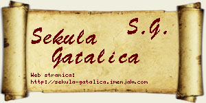 Sekula Gatalica vizit kartica